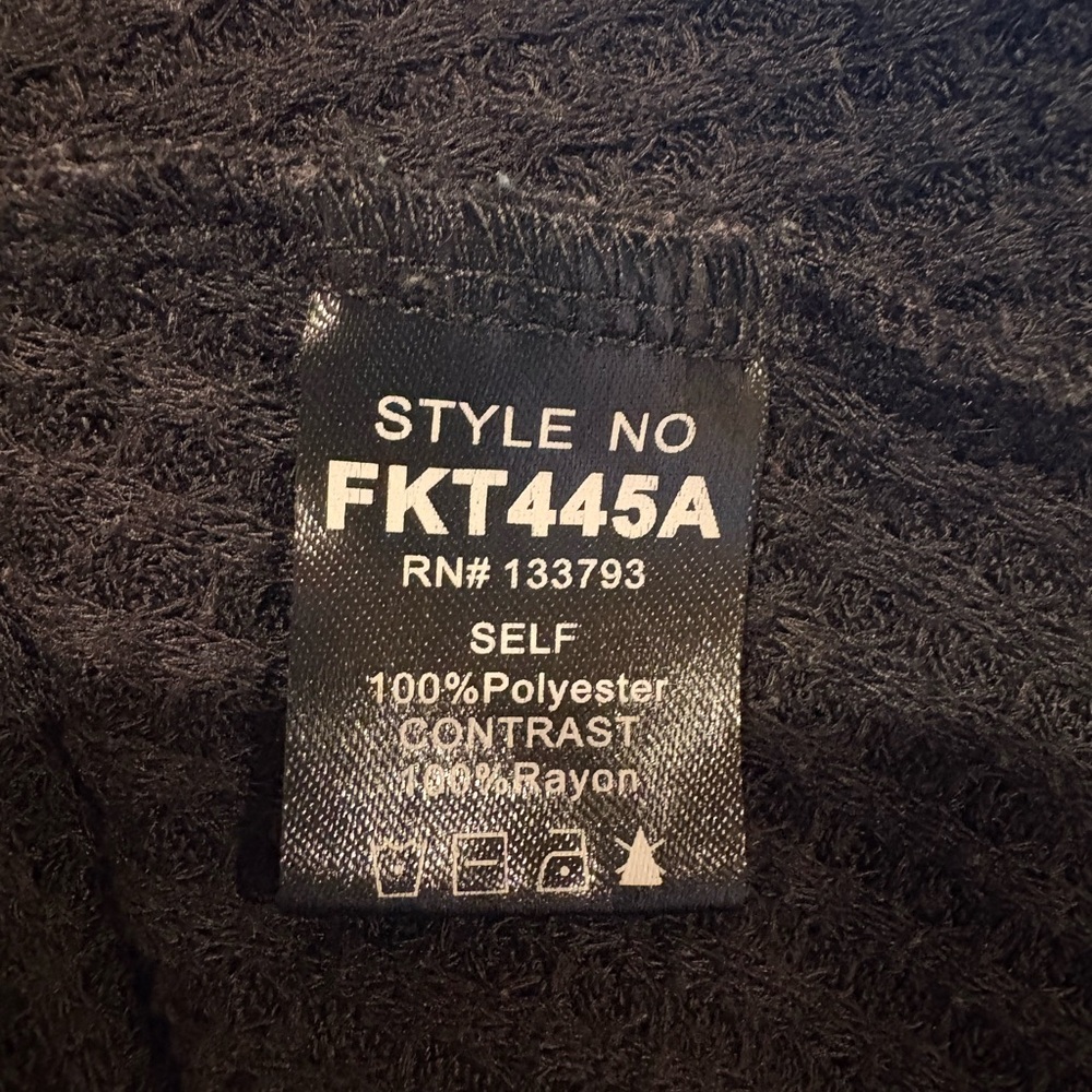 Pol Thermal Waffle Knit Patchwork Long Sleeve Top… - image 6